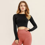 Seamless Yoga Shirts For Women Vital Seamless Long Sleeve Crop Top