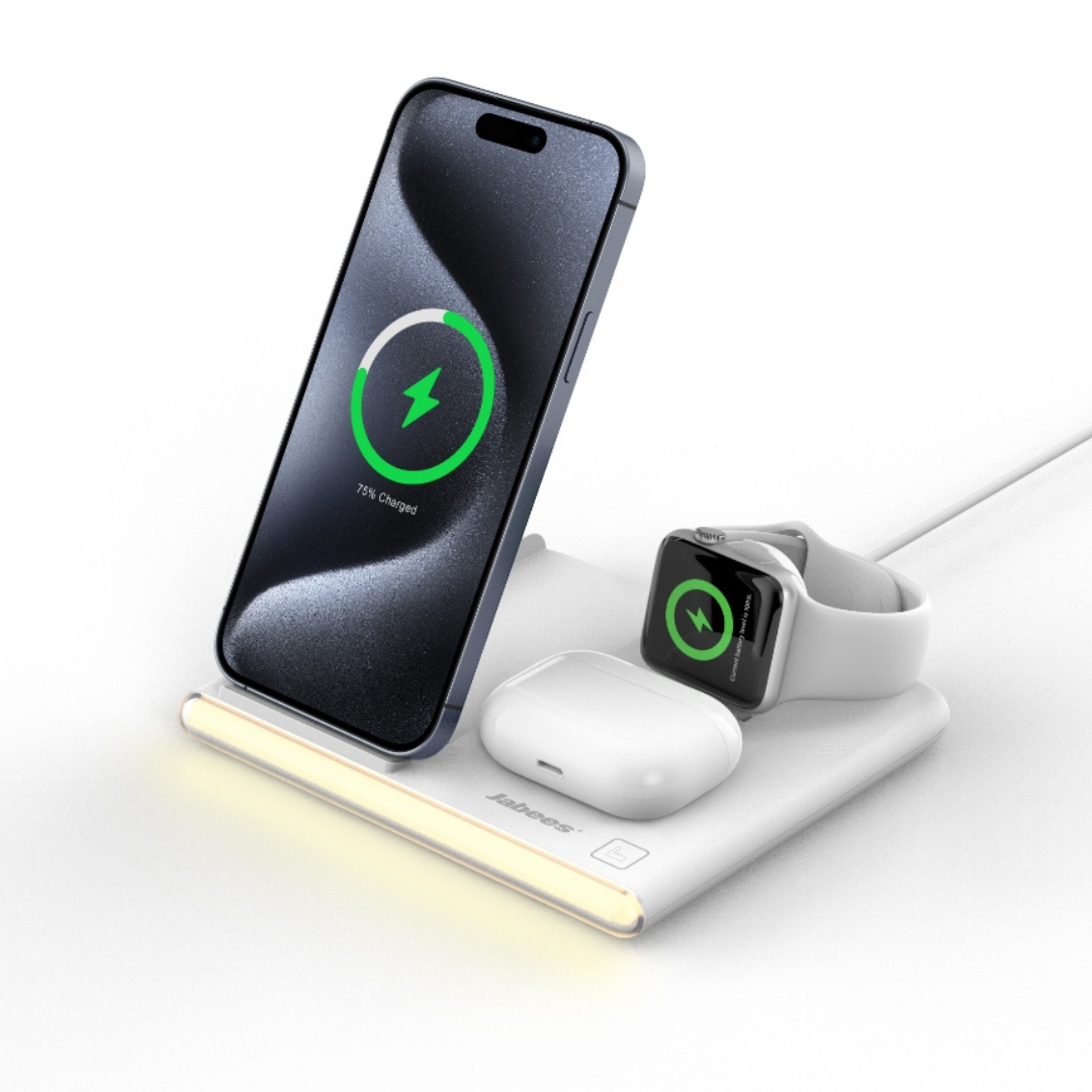 PowerNest™ 4-In-1 Foldable Wireless Charging Station With LED Night Light - Motionshop