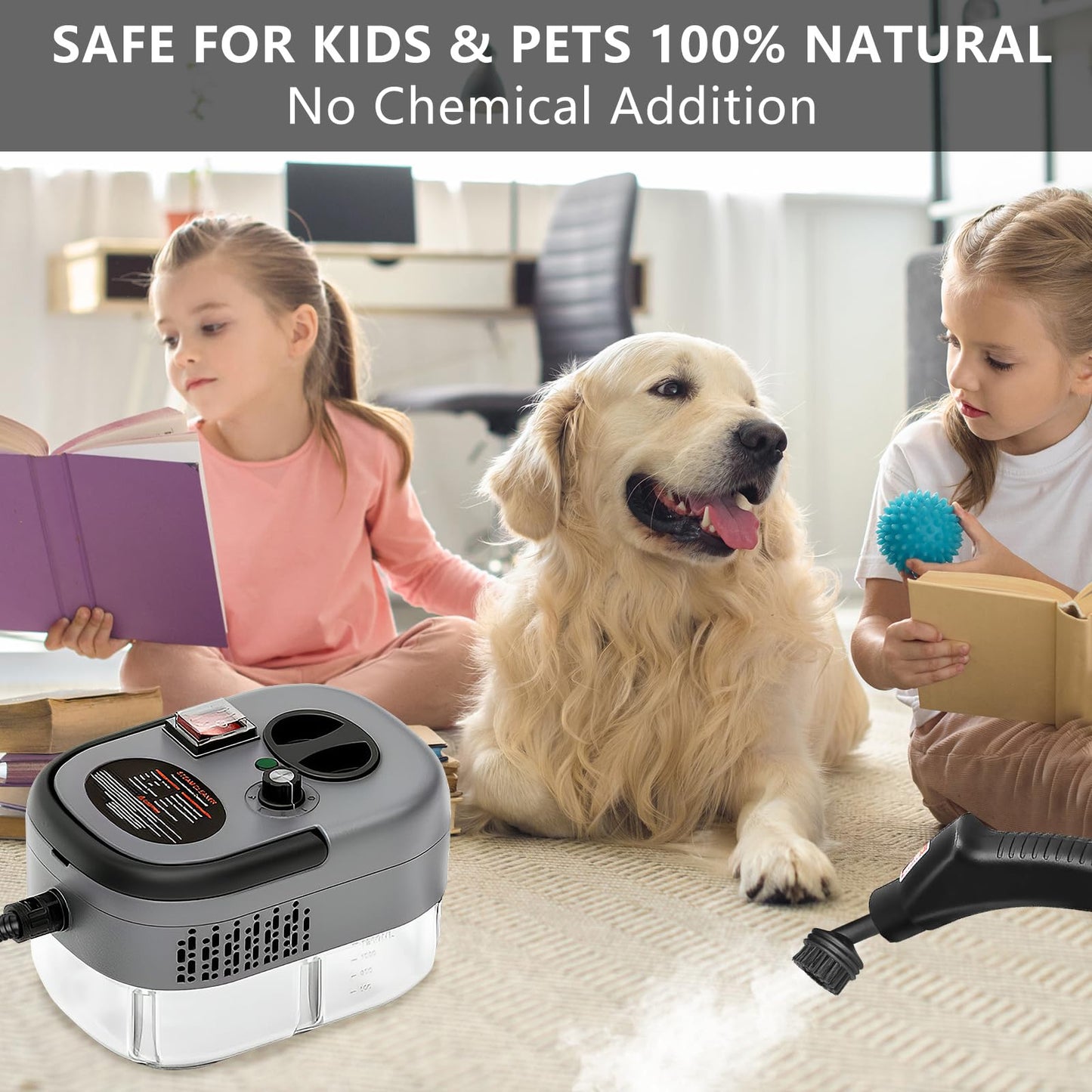 Handheld Steam Cleaner, Steamer For Cleaning, 2500W Pressurized Steam Cleaner