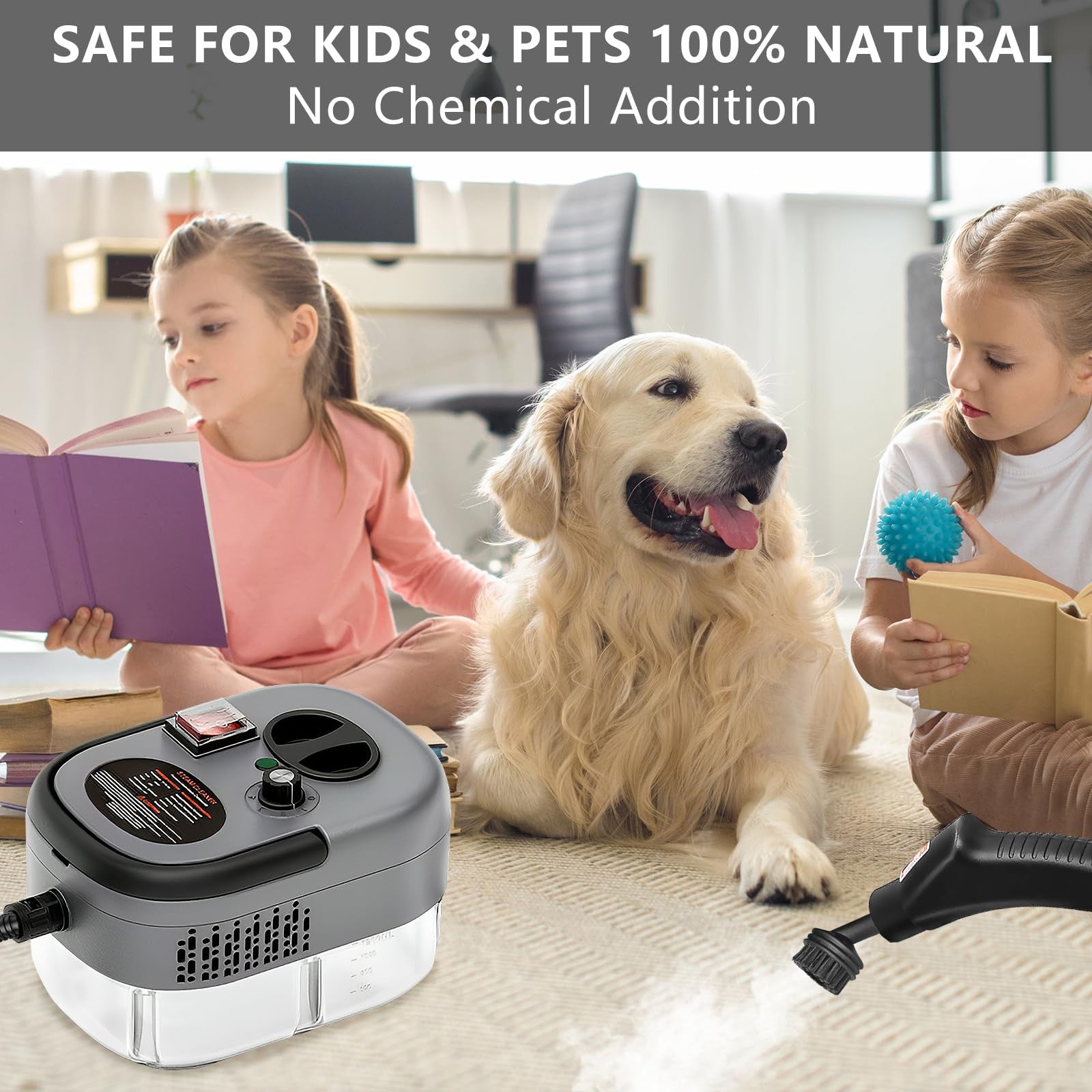 Handheld Steam Cleaner, Steamer For Cleaning, 2500W Pressurized Steam Cleaner