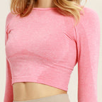 Seamless Yoga Shirts For Women Vital Seamless Long Sleeve Crop Top