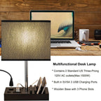 Multi-Functional USB Table Lamp with Charging Ports & Phone Stand
