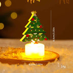 LED Electronic Candle Lights Christmas Trees Santa Claus Snowmen Creative Candles Small Night Lights Home Decorative Ornaments