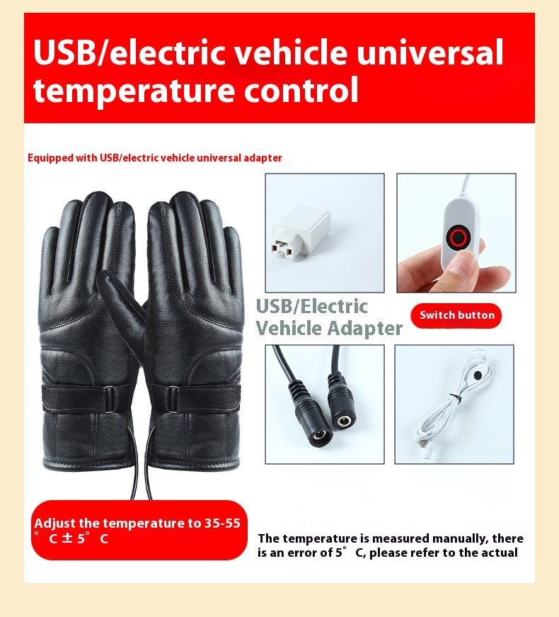 Heating Electric Thermal Gloves USB Rechargeable