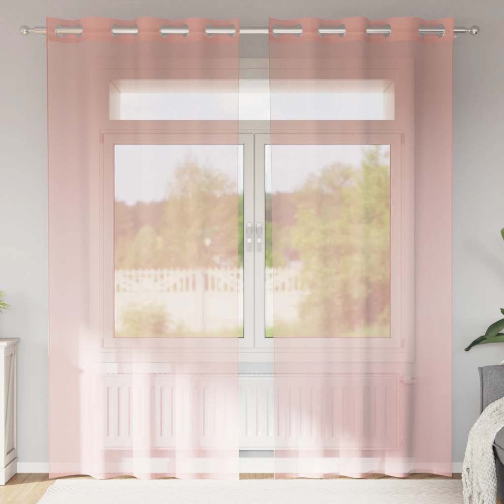 Voile Curtains with Eyelets, 2 pcs.