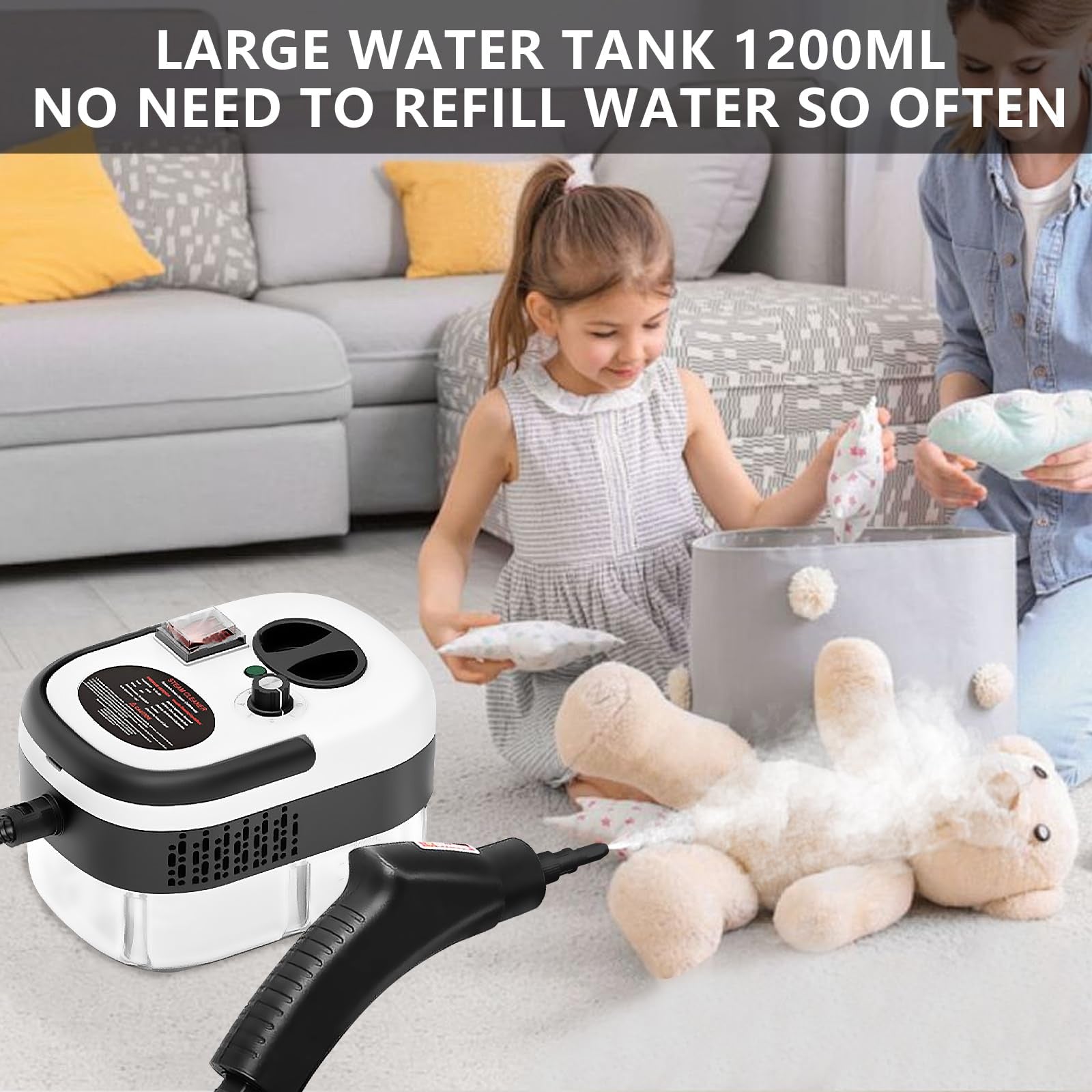 Handheld Steam Cleaner, Steamer For Cleaning, 2500W Pressurized Steam Cleaner