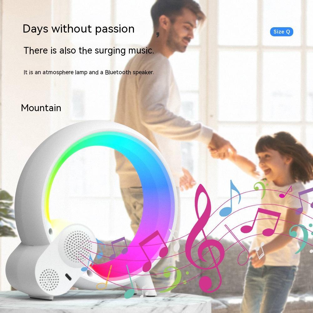 Creative Q Light Analog Sunrise Digital Display Wecker Bluetooth Audio Intelligent Wake-up Q Buntes Atmosphärenlicht
