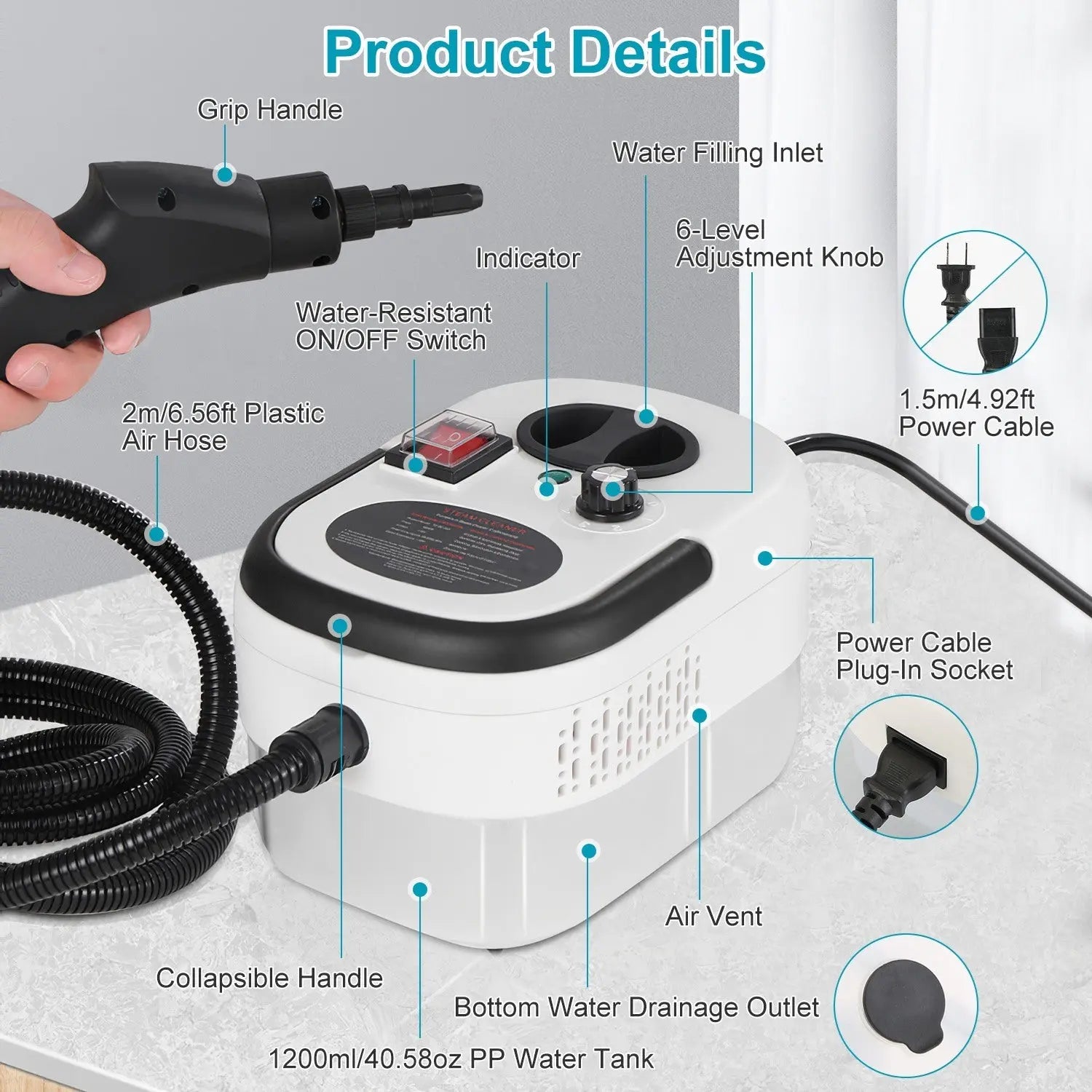 Handheld Steamer Multifunctional Couch and Mattress Cleaner