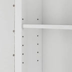 White Paint Surface Density Board, 1 Mirror Door, 3 Layers On Each Side