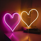 Love Heart Neon Acrylic Transparent Back Molding Light Atmosphere Light Decoration