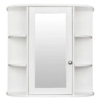 White Paint Surface Density Board, 1 Mirror Door, 3 Layers On Each Side