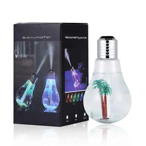 Mini Creative USB Night Light Atomizer Silent Colorful Bulb Humidifier