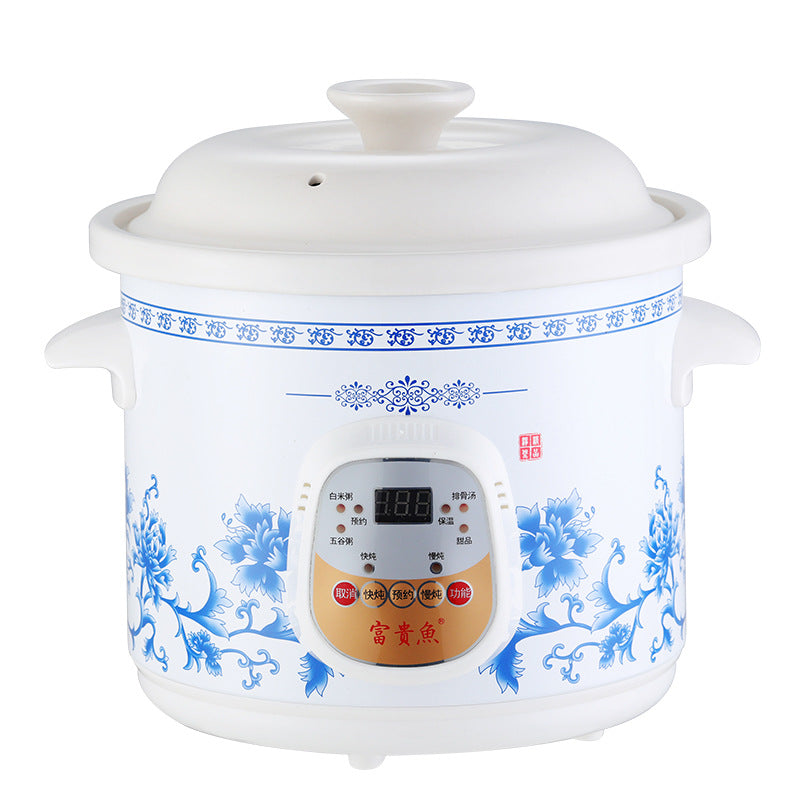 Home White Porcelain Automatic Electric Pot