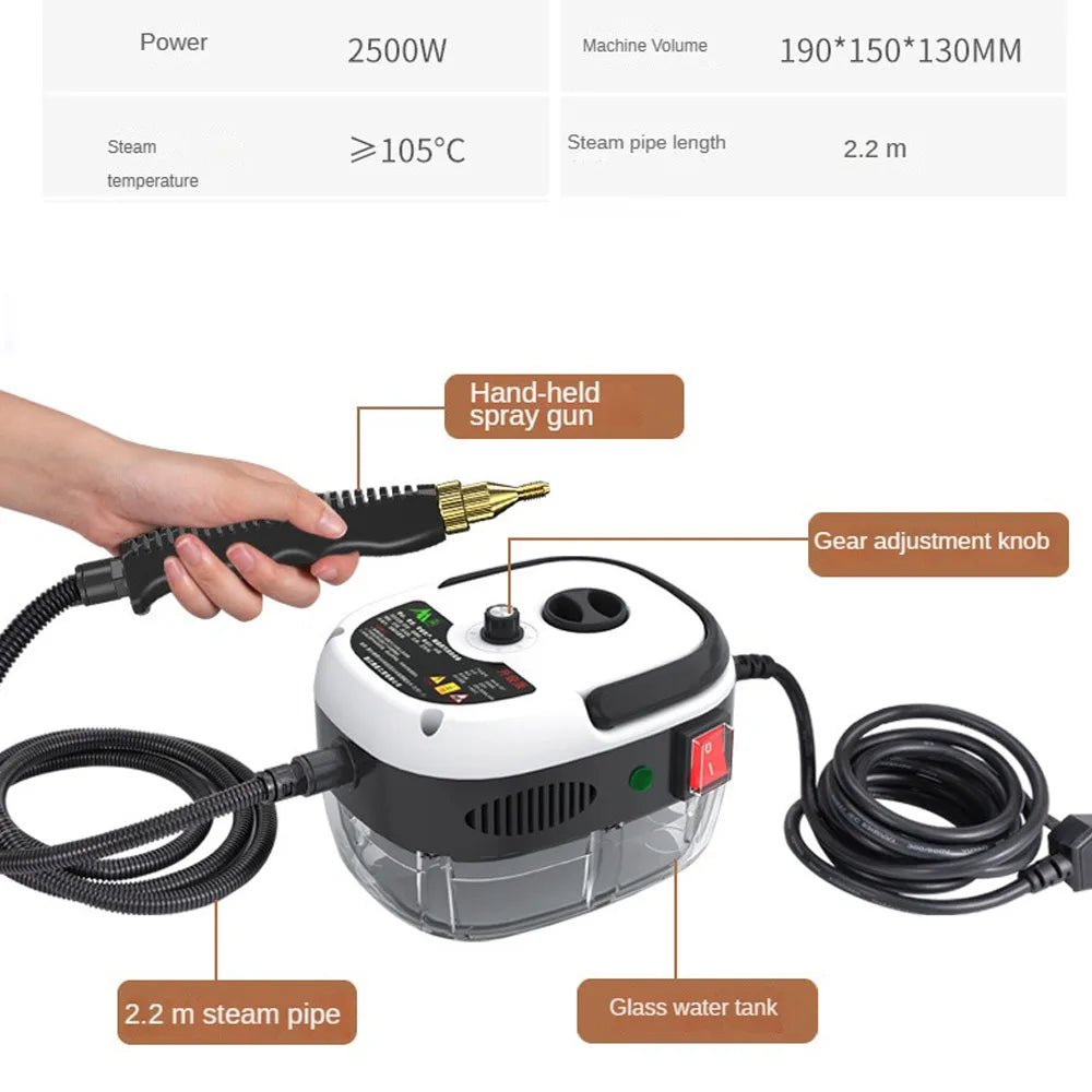 2500W Steam Cleaner High Temperature Sterilization Pressure 220V EU Plug