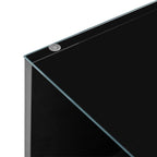 Table Basse LED 16 couleurs 2 tiroirs niches ouvertes structure robuste salon panneau particules noir