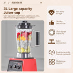 9500W Powerful Blender Mixer Juicer Smoothie Maker Table Blenders 3in1 Container Food Processor Blender Mixer for Ice Nut Fruit