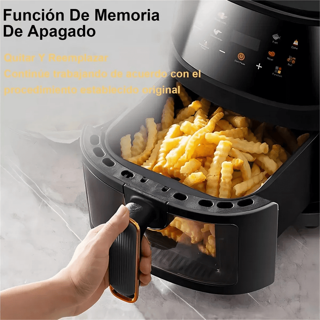 2400W 8L Air Fryer, Oil-Free Electric Cooking With LED Display, 8 Modes, Non-Stick Surface, Ideal For Fries, Chicken, Meat, Fish