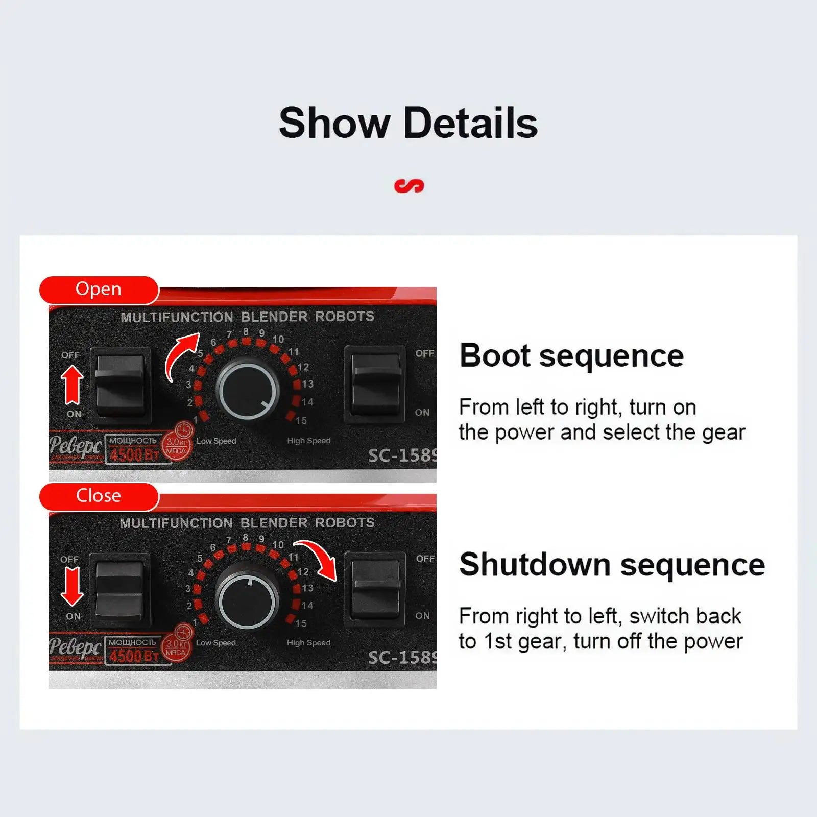 2000W Professional Smart Blender Stationary Mixer Juicer Food Processor Ice Smoothies Crusher