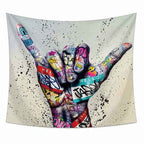 Take It Easy - Hawaii Shaka Sign Tapestry, Home Decor, Modern Wall