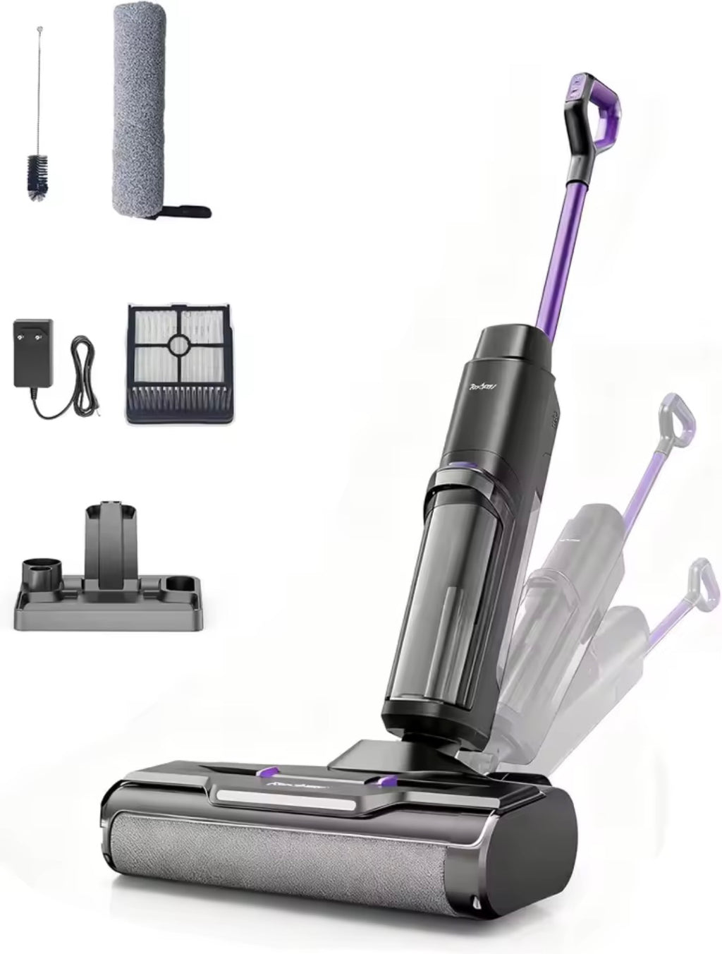 Redkey W15 Cordless Vacuum Cleaner, Wet & Dry, 35-Min Runtime, Self-Cleaning, Dual Water Tank,Self-Cleaning,Smart Dirt Detection