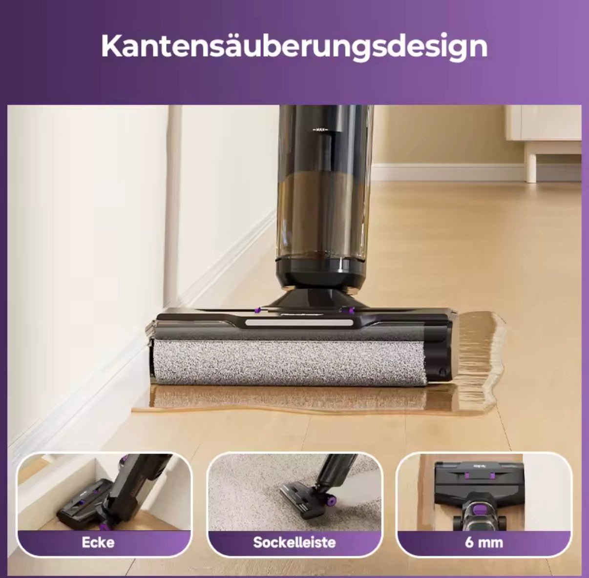 Redkey W15 Cordless Vacuum Cleaner, Wet & Dry, 35-Min Runtime, Self-Cleaning, Dual Water Tank,Self-Cleaning,Smart Dirt Detection