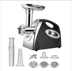 Electric Meat Grinder with 3 Stainless Steel Cutting Plates, Cookie and Sausage Chopper for Home Kitchen, Christmas Dinner Tools