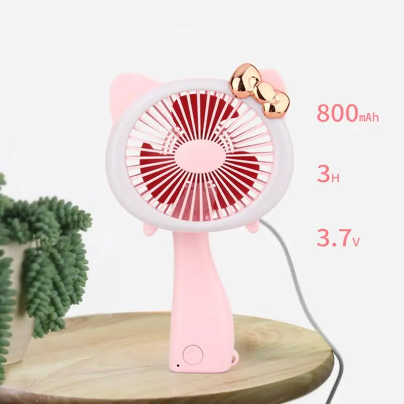 Mini Hand Fan with LED Light – USB Rechargeable Travel Fan | Motionshop - Motionshop