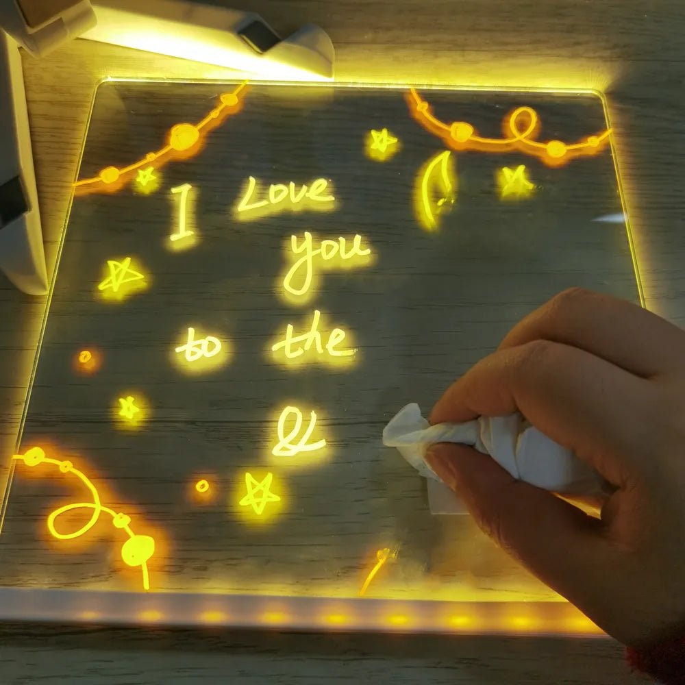 Personalized LED Message Board – Erasable Night Light Gift - Motionshop