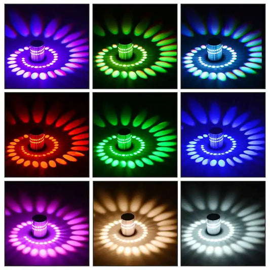 RGB Spiralloch LED-Wandleuchte