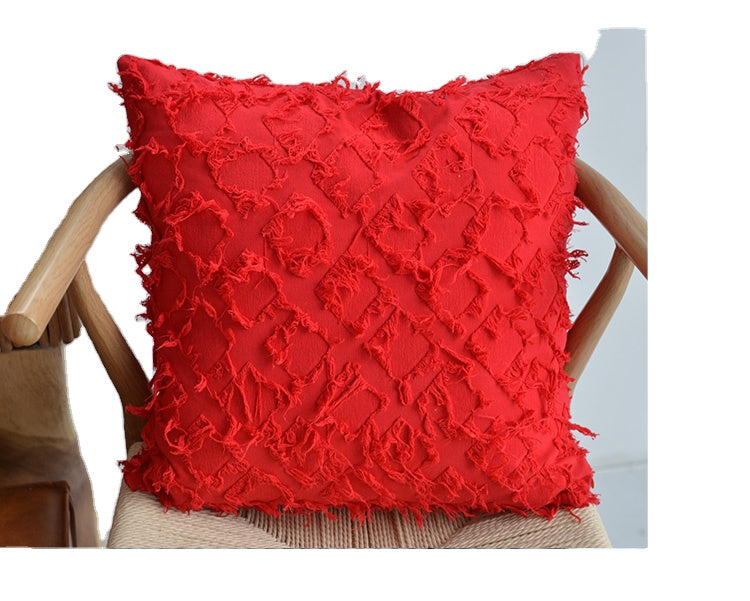 Boho Rüschen gewebtes Couchkissen