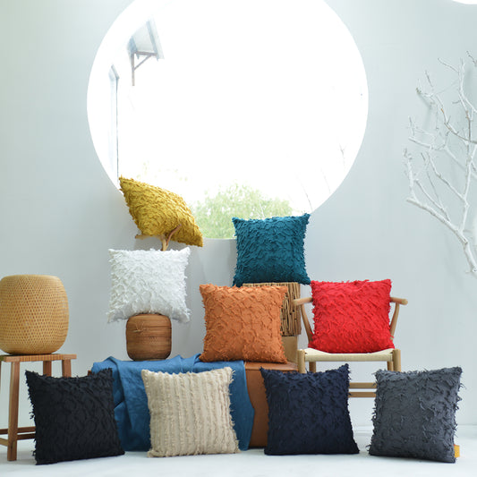 Boho Rüschen gewebtes Couchkissen