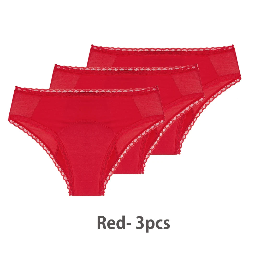 3Pcs/Set Absorbent Menstrual Panties - Motionshop
