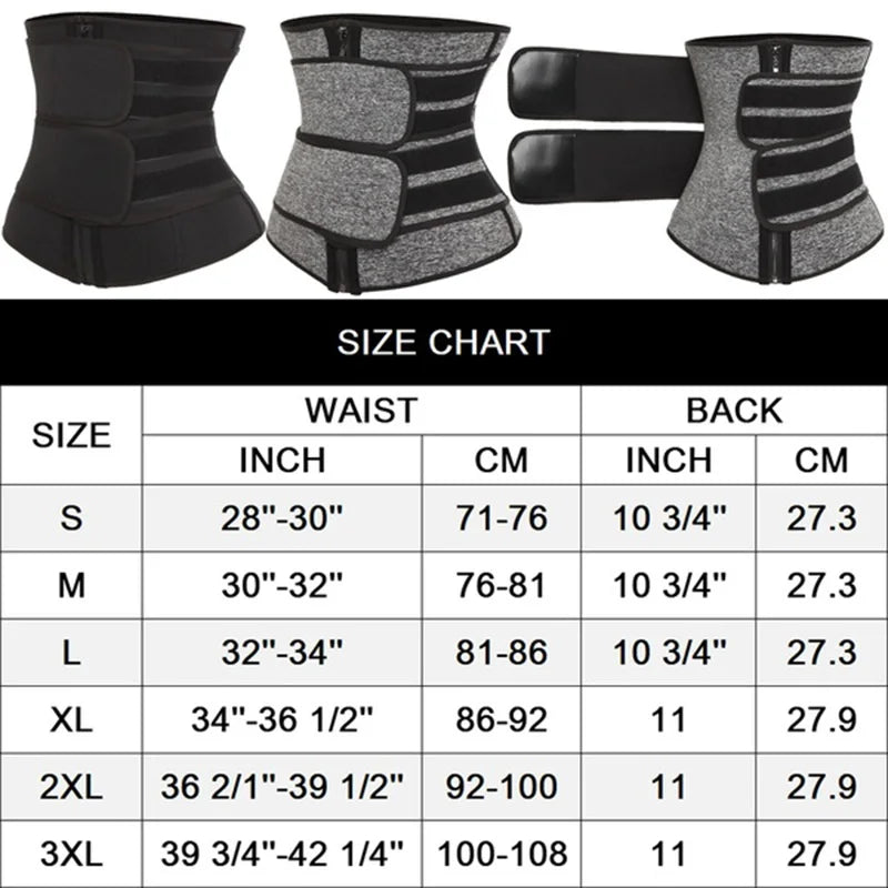 Neoprene Sauna Waist Trainer Corset Sweat Belt for Women Weight Loss Compression Trimmer Workout Fitness - Motionshop