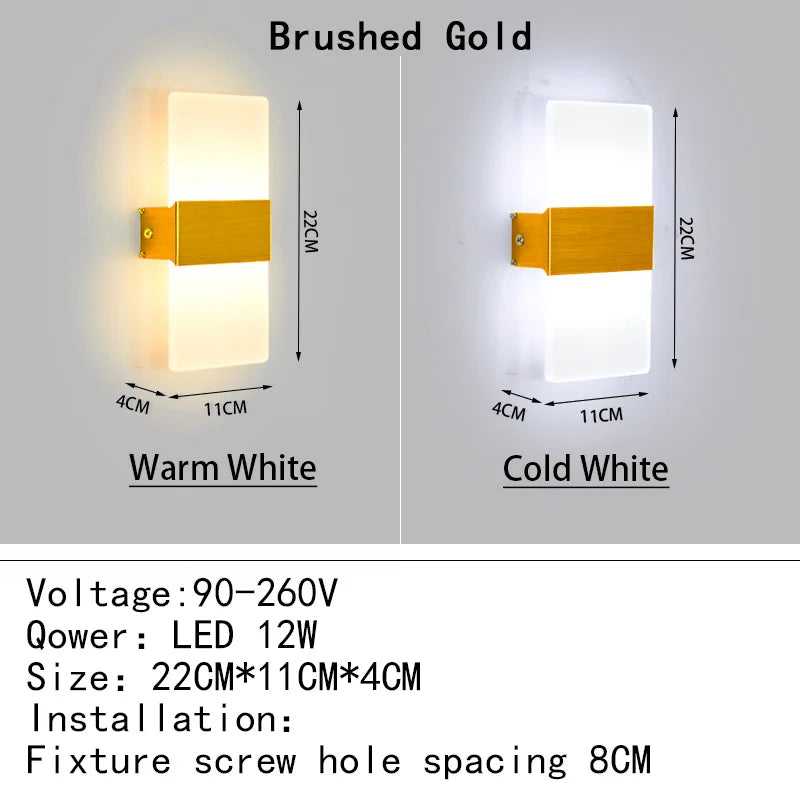 Mini-LED-Acryl-Wandleuchte AC90-260V