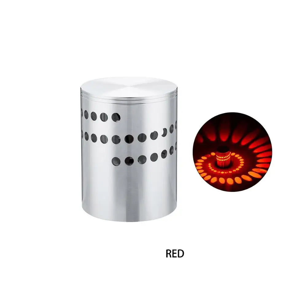 RGB Spiralloch LED-Wandleuchte