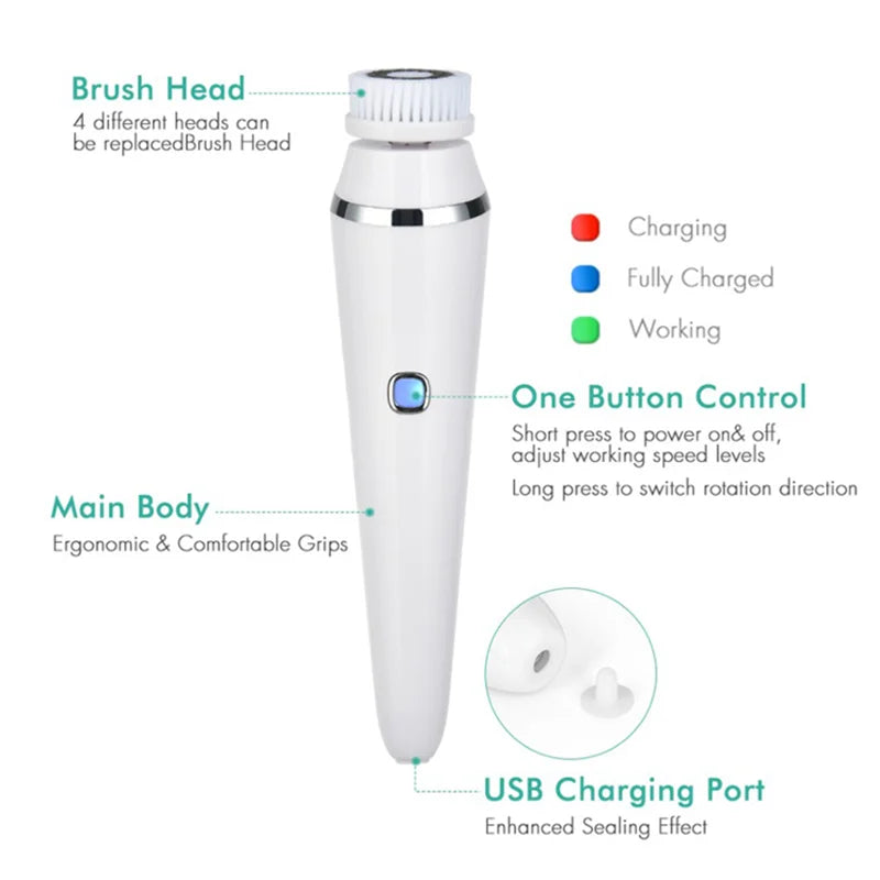 PurePulse™ Sonic Facial Massager And Facial Cleansing Brush - Motionshop