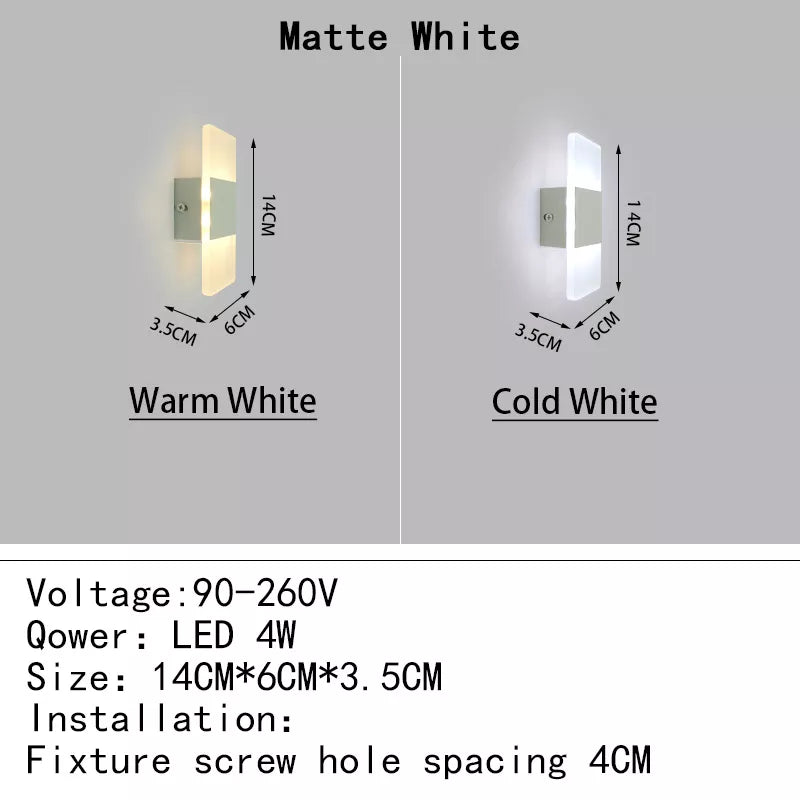 Mini-LED-Acryl-Wandleuchte AC90-260V