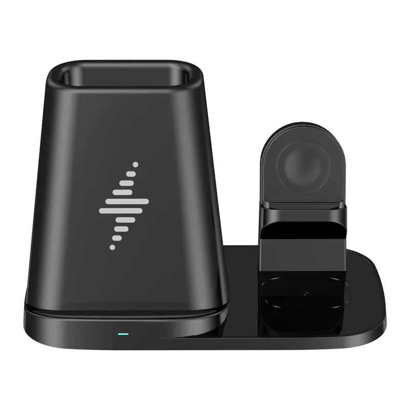 3-in-1-Desktop-Ladestation mit kabelloser Ladefunktion