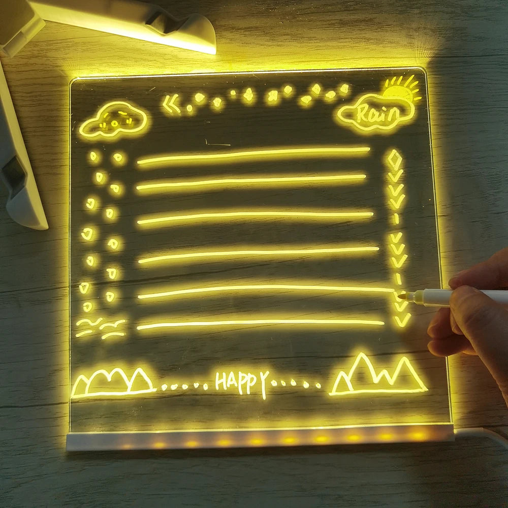 Personalized LED Message Board – Erasable Night Light Gift - Motionshop
