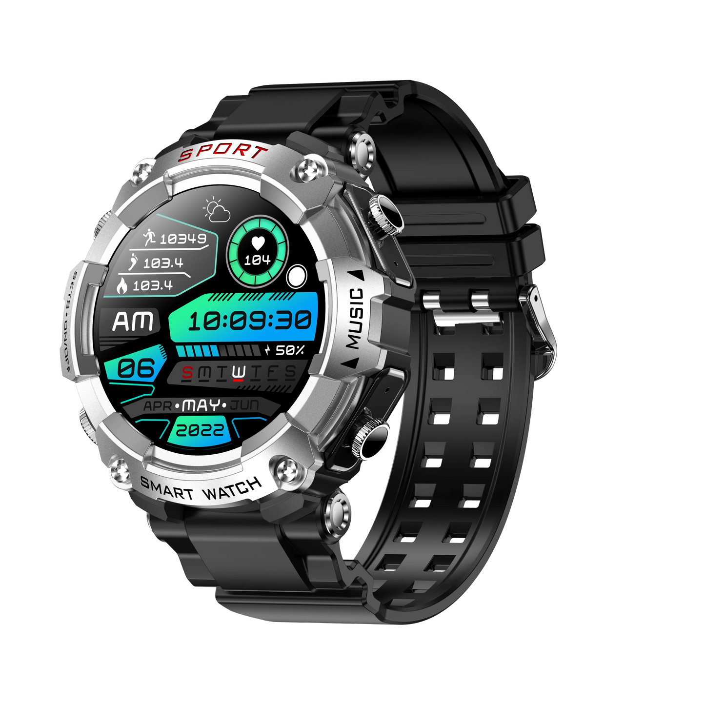 2-in-1-Smartwatch T69 mit Bluetooth-Ohrhörern