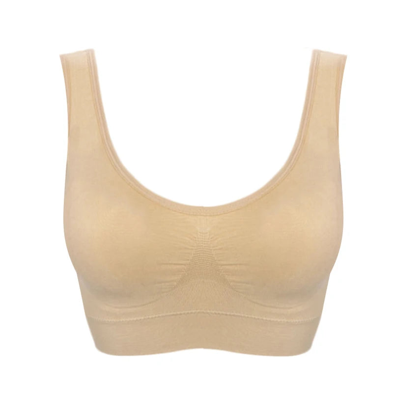 Plus Size Bras for Women Seamless Bra With Pads to 4XL 5XL Bralette Push Up Brassiere Vest Wireless Active Fashion Underwear - Motionshop