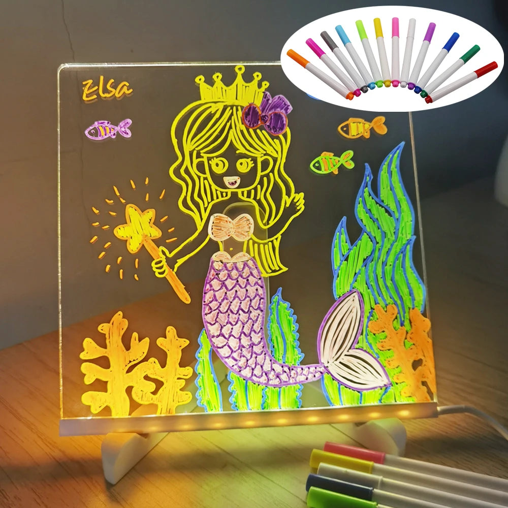 Personalized LED Message Board – Erasable Night Light Gift - Motionshop