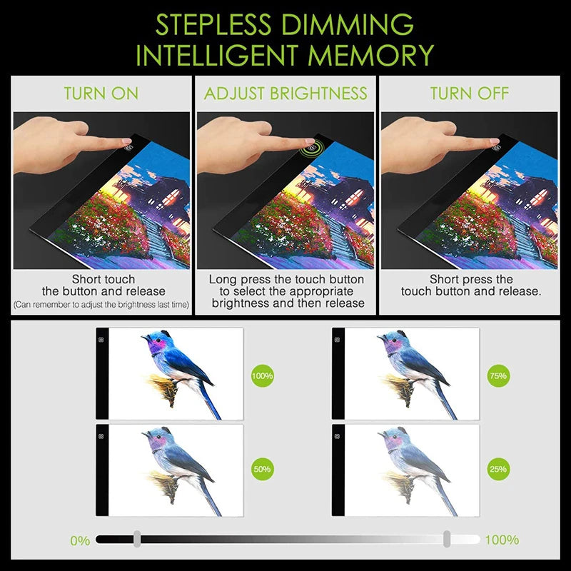 A4 LED Light Pad – USB Drawing Board for Diamond Painting - Motionshop