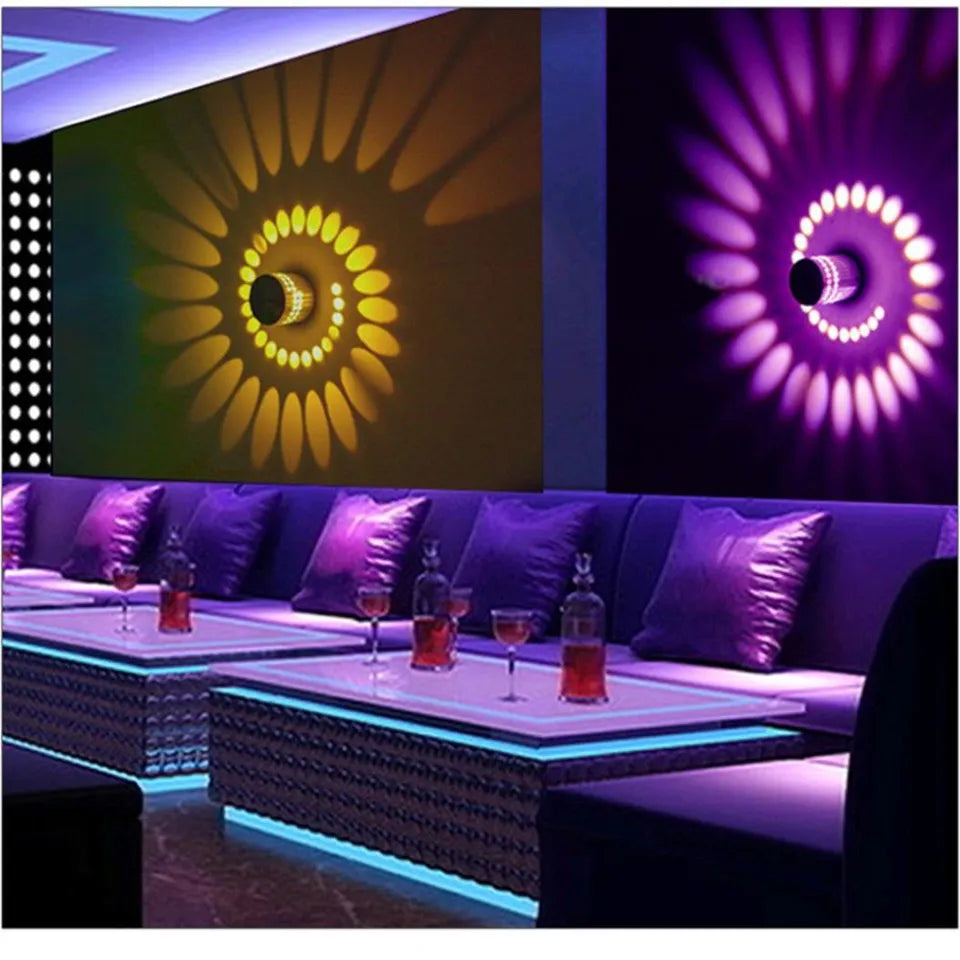 RGB Spiralloch LED-Wandleuchte