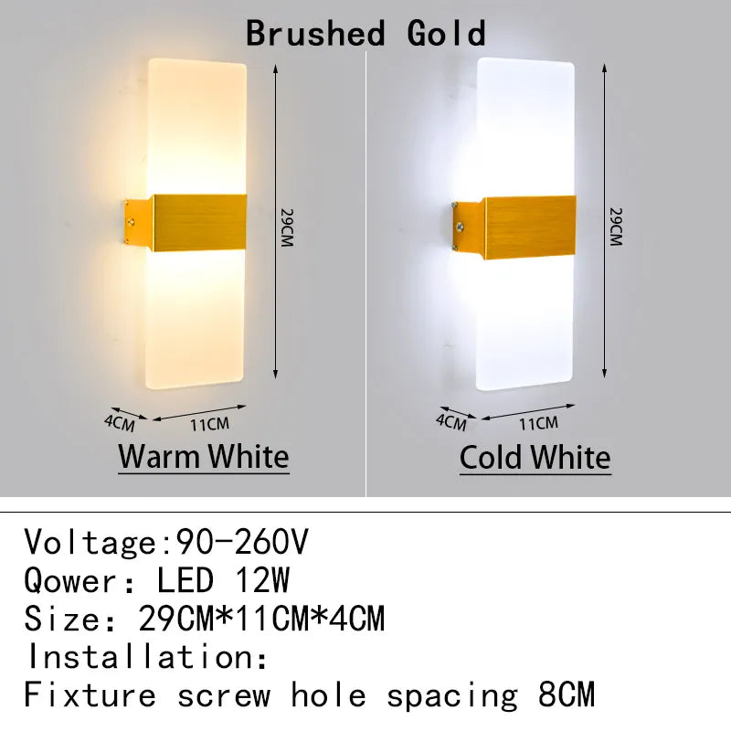 Mini-LED-Acryl-Wandleuchte AC90-260V