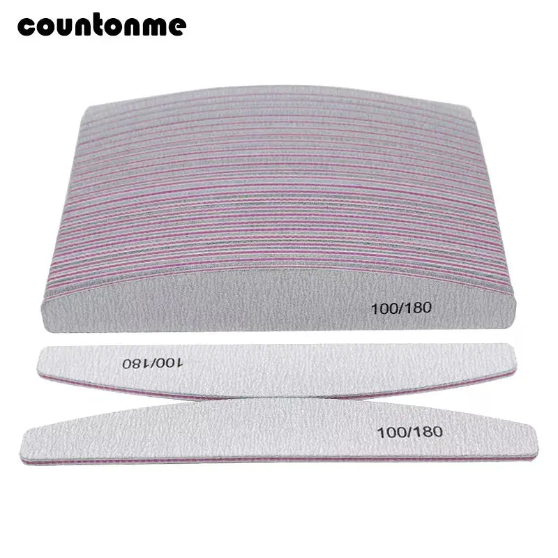 10Pcs 100/180 UV Nail File Sanding Polishing Buffer Block