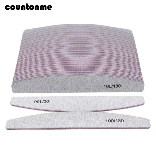 10Pcs 100/180 UV Nail File Sanding Polishing Buffer Block