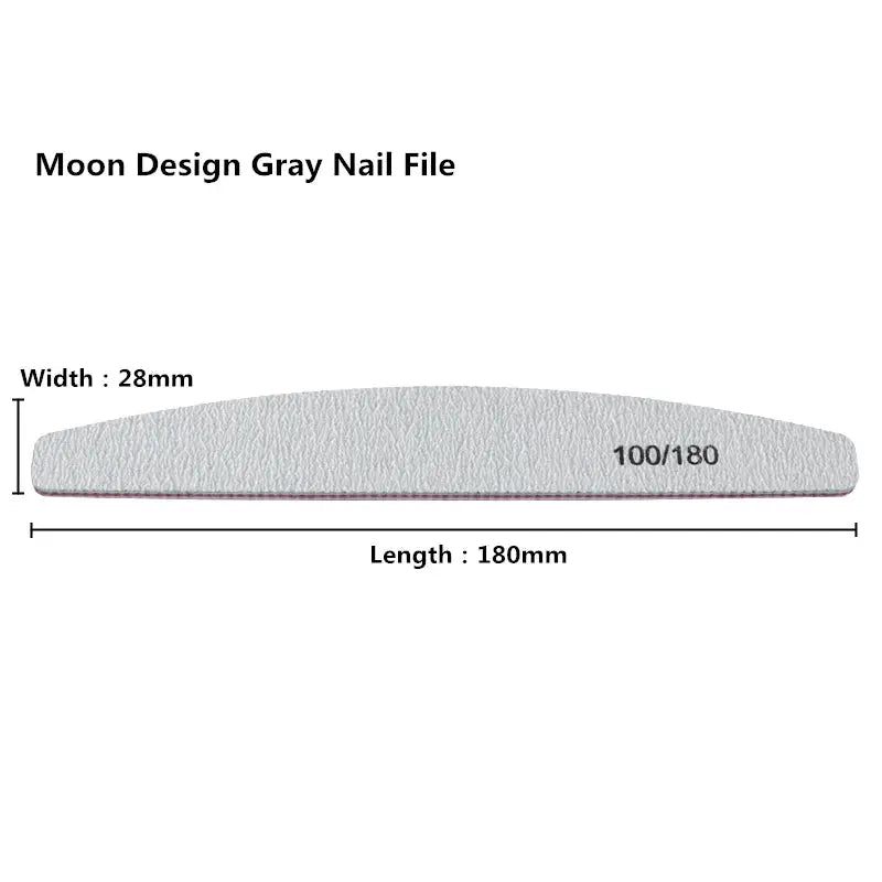 10Pcs 100/180 UV Nail File Sanding Polishing Buffer Block