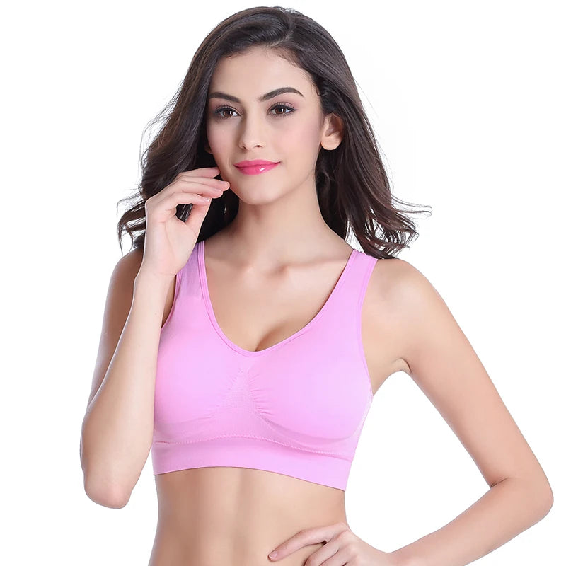 Plus Size Bras for Women Seamless Bra With Pads to 4XL 5XL Bralette Push Up Brassiere Vest Wireless Active Fashion Underwear - Motionshop