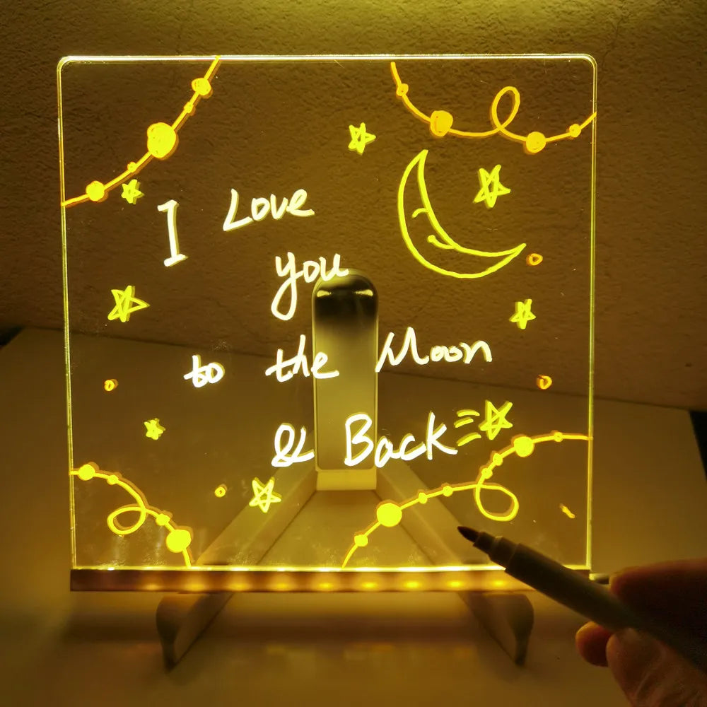 Personalized LED Message Board – Erasable Night Light Gift - Motionshop